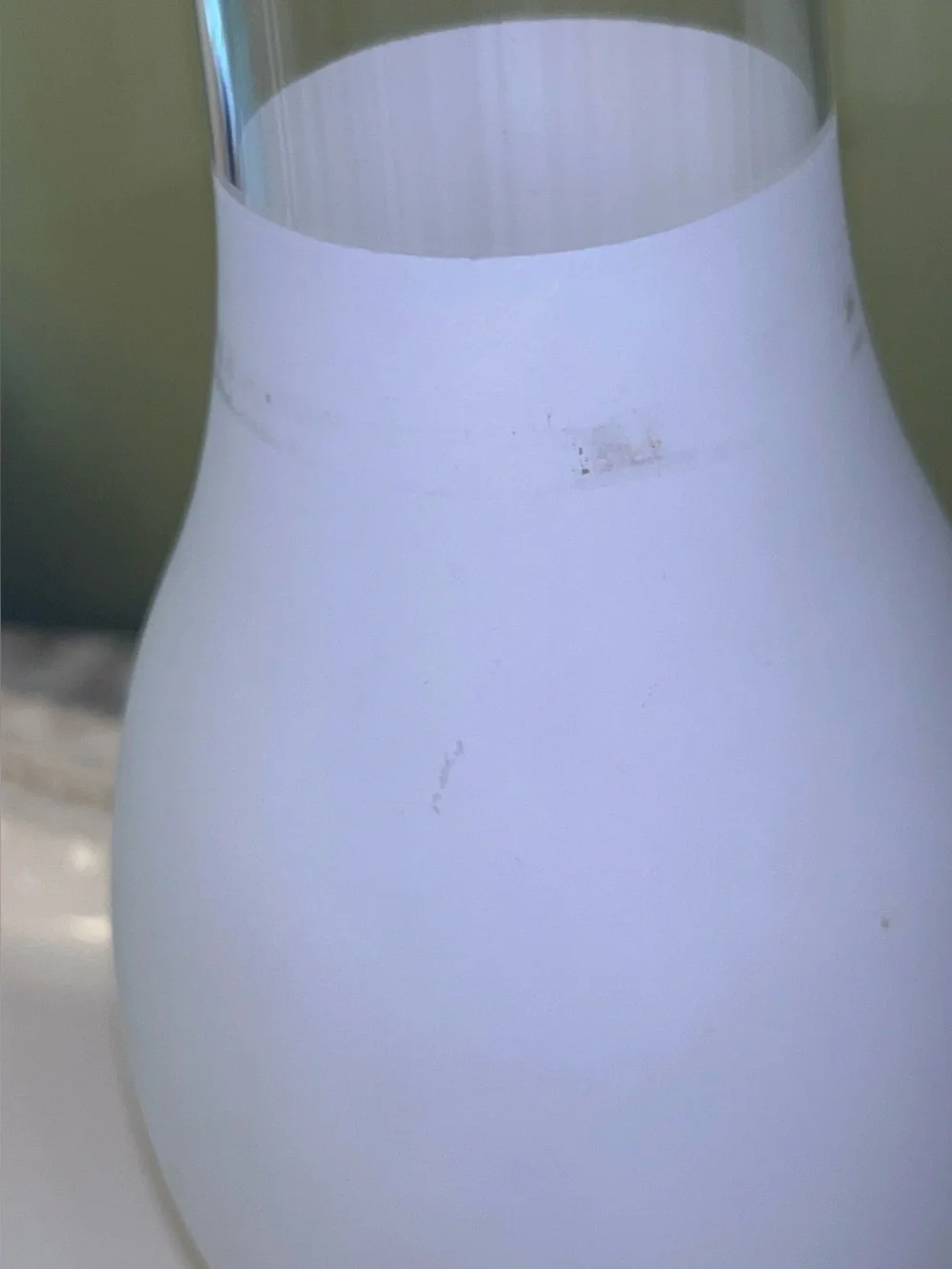 3/4 frosted glass oil lamp chimney/hurricane shade 8.5in tall